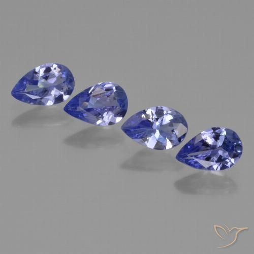 1.40ctw Natural Violet Blue Tanzanite, Pear Shape, VS