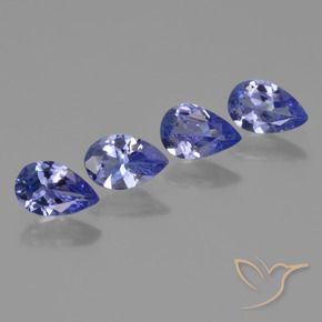 1.40 ctw Blue Tanzanite Stones, Natural Tanzanite in Pear Facet Shape for Sale
