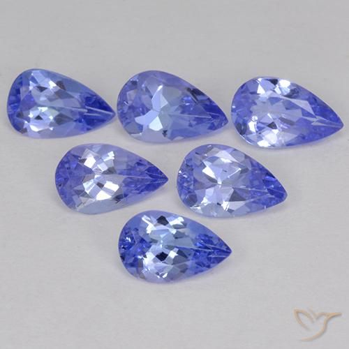 2.07 ctw Blue Tanzanite Stones, Natural Tanzanite in Pear Facet Shape for Sale