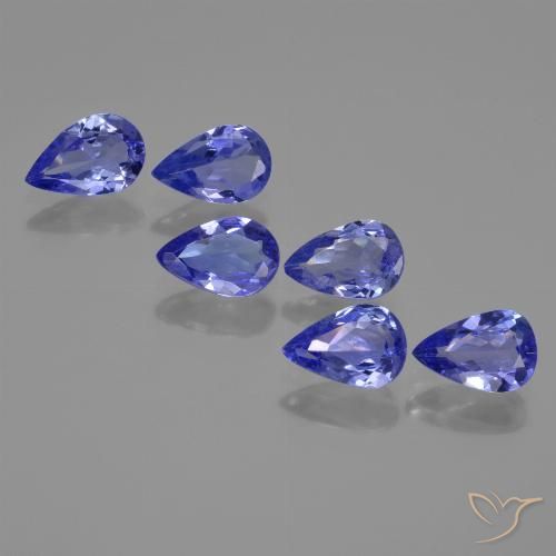 Violet Blue Tanzanite Gem - 0.4ct Pear Facet (ID: 421754)