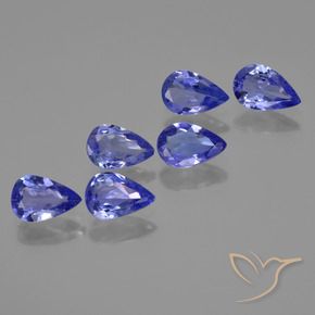 2.29 ctw Blue Tanzanite Stones, Natural Tanzanite in Pear Facet Shape for Sale