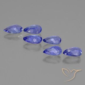 Tanzanite Gemstones in 6 x 4 mm (calibrated) Size for Sale, Tanzanite Stones in Violet Blue Color