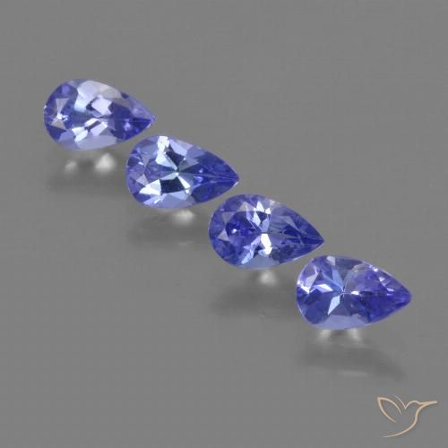 1.48ctw Natural Intense Violet Blue Tanzanite, Pear Shape, VS