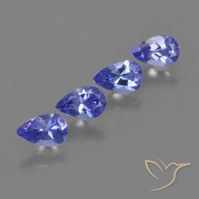 1.48 ctw Blue Tanzanite Stones, Natural Tanzanite in Pear Facet Shape for Sale