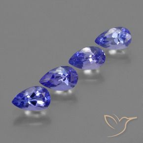 1.70 ctw Blue Tanzanite Stones, Natural Tanzanite in Pear Facet Shape for Sale