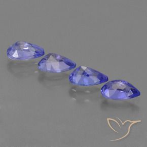 Tanzanite Gemstones in 6.1 x 3.8 mm Size for Sale, Tanzanite Stones in Intense Violet Blue Color