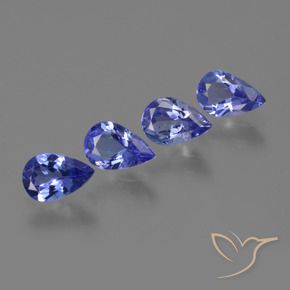 1.76 ctw Blue Tanzanite Stones, Natural Tanzanite in Pear Facet Shape for Sale