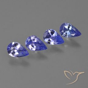 1.34 ctw Blue Tanzanite Stones, Natural Tanzanite in Pear Facet Shape for Sale