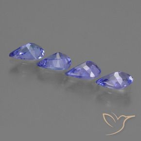 Tanzanite Gemstones in 5.7 x 3.8 mm Size for Sale, Tanzanite Stones in Intense Violet Blue Color