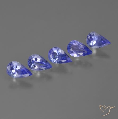 1.48 ctw Blue Tanzanite Stones, Natural Tanzanite in Pear Facet Shape for Sale
