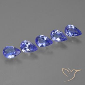 2.19 ctw Blue Tanzanite Stones, Natural Tanzanite in Pear Facet Shape for Sale