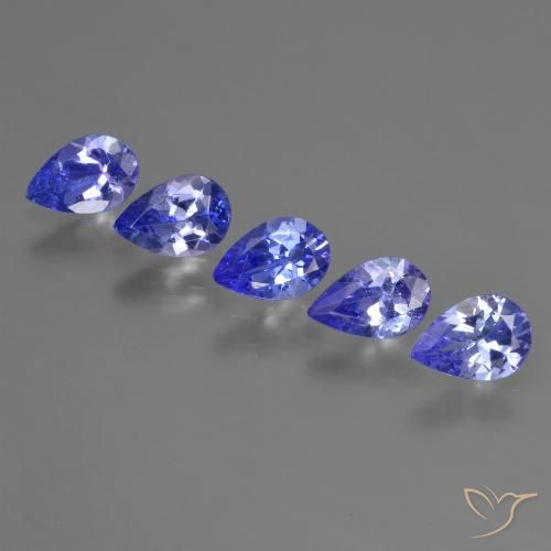 1.94ctw Natural Deep Violet Blue Tanzanite, Pear Shape, VS