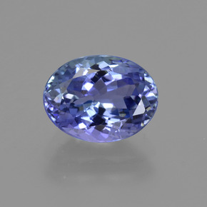 1.95 ct Blue Tanzanite Gemstone, Tanzanite Gem in Oval Facet Shape for Sale.