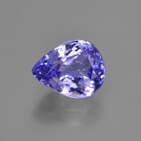 2.35 ct Violet Tanzanite Gemstone, Tanzanite Gem in Pear Facet Shape for Sale.