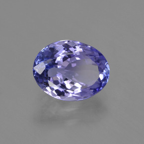 2.43 ct Blue Tanzanite Stone, Natural Tanzanite in Oval Facet Shape for Sale