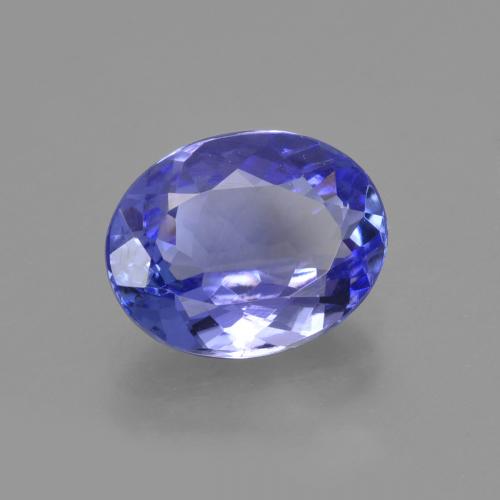 1.92 ct Blue Tanzanite Stone, Natural Tanzanite in Oval Facet Shape for Sale