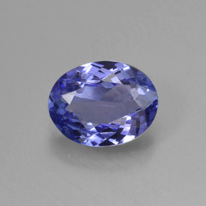 violett-blau Tansanit Edelstein - 1.4ct Oval facettiert (ID: 423677)