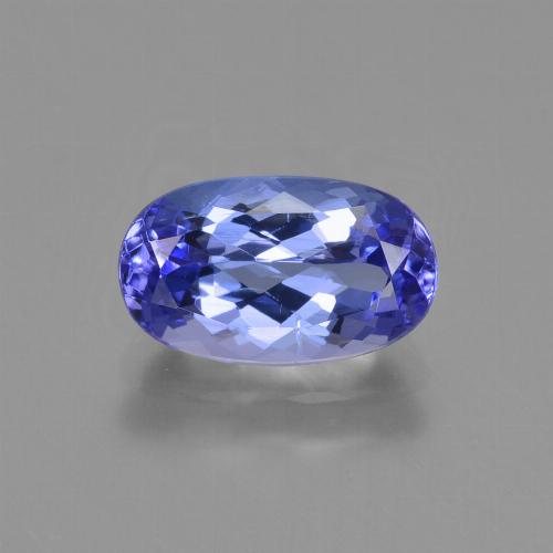Темно-фиолетово-синий Танзанит Камень - 1.5ct Фасетный Овал (ID: 423684)