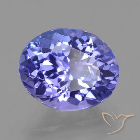 2.88 ct Blue Tanzanite Stone, Natural Tanzanite in Oval Facet Shape for Sale