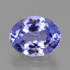 Intense Violet Blue Танзанит Камень - 2.5ct Фасетный Овал (ID: 423826)