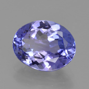 2.47 ct Blue Tanzanite Stone, Natural Tanzanite in Oval Facet Shape for Sale