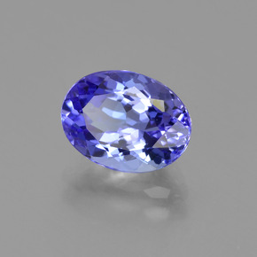 2.22 ct Blue Tanzanite Stone, Natural Tanzanite in Oval Facet Shape for Sale