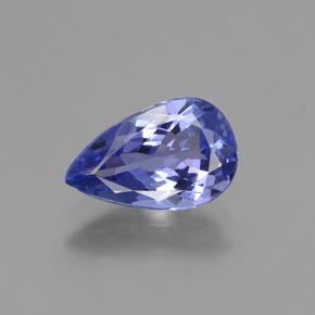 Intense Violet Blue Танзанит Камень - 1.5ct Фасетная Груша (ID: 424081)