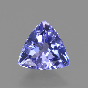 violett-blau Tansanit Edelstein - 1.1ct Trillantschliff (ID: 424276)