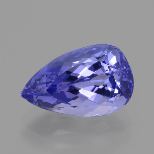 Azul violeta Tanzanita Gema - 3.7ct Corte en forma de pera (ID: 424468)