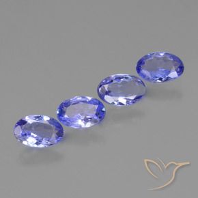 1.43 ctw Blue Tanzanite Stones, Natural Tanzanite in Oval Facet Shape for Sale