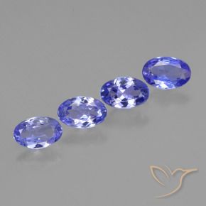 1.58 ctw Blue Tanzanite Stones, Natural Tanzanite in Oval Facet Shape for Sale