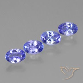 1.91 ctw Blue Tanzanite Stones, Natural Tanzanite in Oval Facet Shape for Sale