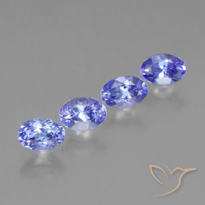 1.85 ctw Blue Tanzanite Stones, Natural Tanzanite in Oval Facet Shape for Sale