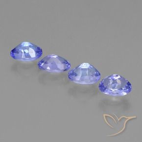 Tanzanite Gemstones in 5.4 x 3.8 mm Size for Sale, Tanzanite Stones in Deep Blue Color