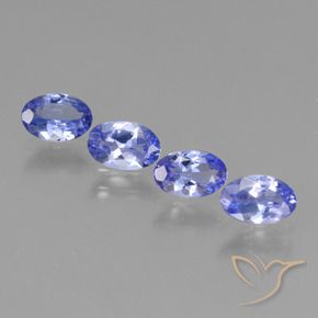 1.58 ctw Blue Tanzanite Stones, Natural Tanzanite in Oval Facet Shape for Sale