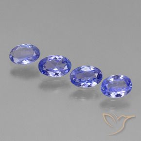 1.64 ctw Blue Tanzanite Stones, Natural Tanzanite in Oval Facet Shape for Sale