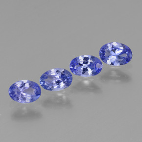 Intense Violet Blue Tansanit Edelstein - 0.4ct Oval facettiert (ID: 438154)