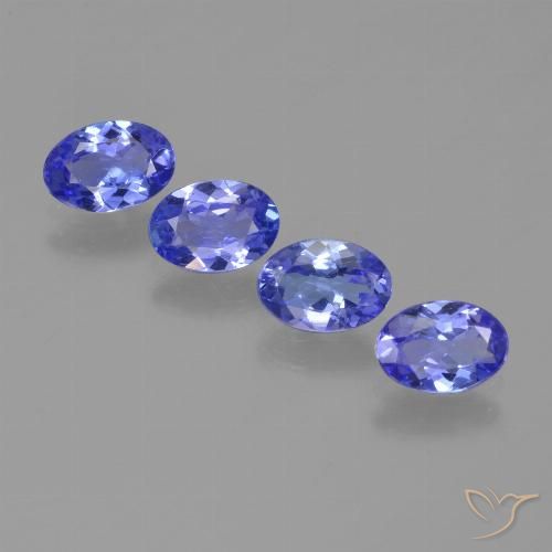 Фиолетово-синий Танзанит Камень - 0.5ct Фасетный Овал (ID: 438179)