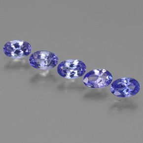 Intense Violet Blue Tansanit Edelstein - 0.4ct Oval facettiert (ID: 438182)