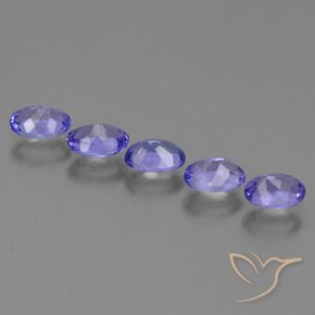 Tanzanite Gemstones in 5.4 x 3.8 mm Size for Sale, Tanzanite Stones in Intense Violet Blue Color