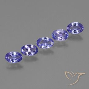 2.10 ctw Blue Tanzanite Stones, Natural Tanzanite in Oval Facet Shape for Sale