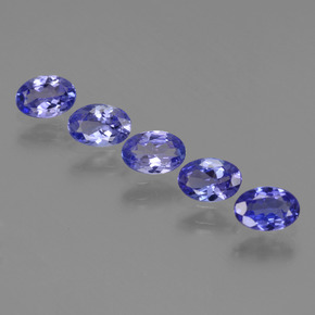 Intense Violet Blue Tanzanite Gem - 0.4ct Oval Facet (ID: 438188)