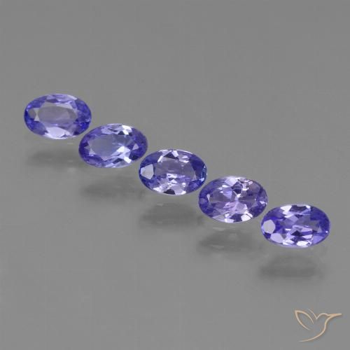 1.69 ct Blue Tanzanite, 5.6 x 3.7 mm Oval Cut From Tanzania, Photo A