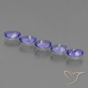 Tanzanite Gemstones in 5.6 x 3.7 mm Size for Sale, Tanzanite Stones in Intense Violet Blue Color