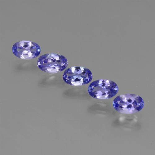 Intense Violet Blue Танзанит Камень - 0.4ct Фасетный Овал (ID: 438190)