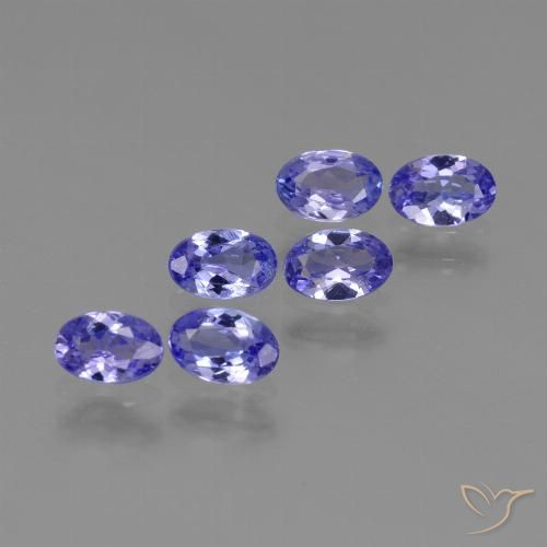 2.18 ct Blue Tanzanite, 5.6 x 3.8 mm Oval Cut From Tanzania, Photo A