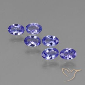 2.18 ctw Blue Tanzanite Stones, Natural Tanzanite in Oval Facet Shape for Sale