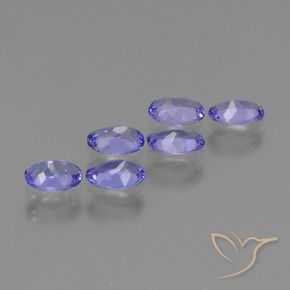 Tanzanite Gemstones in 5.6 x 3.8 mm Size for Sale, Tanzanite Stones in Intense Violet Blue Color