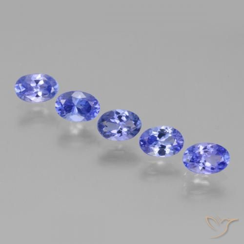 2.56 ctw Blue Tanzanite Gemstones, Tanzanite Gems in Oval Facet Shape for Sale.
