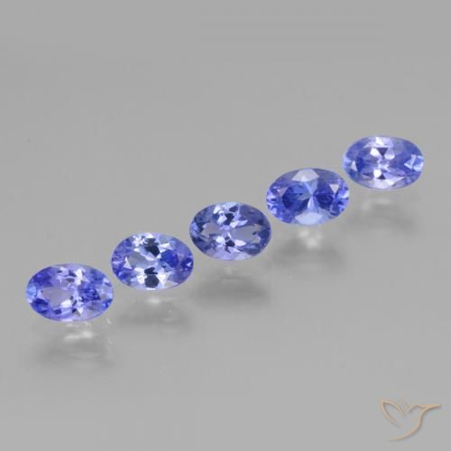 2.56 ctw Blue Tanzanite Stones, Natural Tanzanite in Oval Facet Shape for Sale